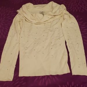 Cache rhinestone sweater blouse